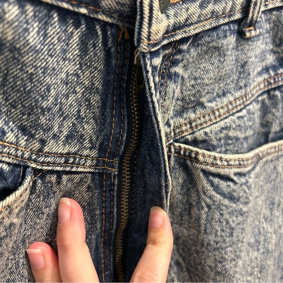 Vintage Roberto Orsini Denim Skirt 7/8 acid wash 80s jean - Picture 5 of 12